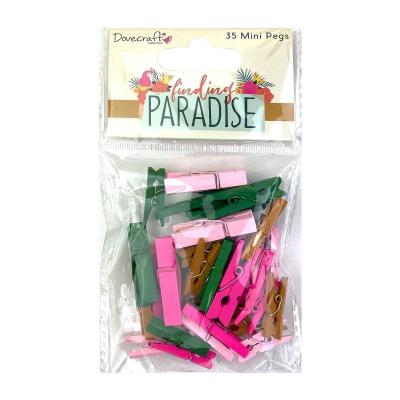 Dovecraft Finding Paradise Embellishments - Mini Pegs